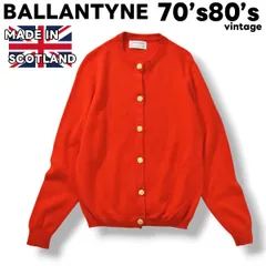 美品✨バランタイン カシミヤ100％ L ロング カーディガン 金ボタン 赤