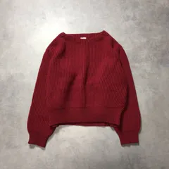 WQ870●URBAN RESEARCH DOORS：モンゴリアンウール畦ニットプルオーバー ●Ⅿ● 赤系 定価￥9900- セーター ウール100％  アーバンリサーチ