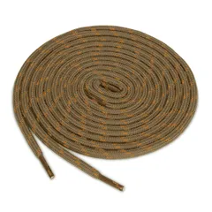 uxcell 靴紐 靴ひも 丸紐 丸型 シューレース 滑り止め 耐久性 ハイキング スニーカー 3足 ライトブラウン ゴールド 140 cm