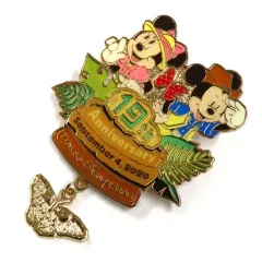 【中古】バッジ・ピンズ ミッキーマウス＆ミニーマウス ピンバッジ 「東京ディズニーシー19周年 ミッキー＆フレンズ グリーティングトレイル」 東京ディズニーシー限定