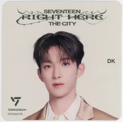 【中古】コースター ドギョム オリジナルコースター 「SEVENTEEN [RIGHT HERE] THE CITY×鳥貴族」 来店・飲食特典