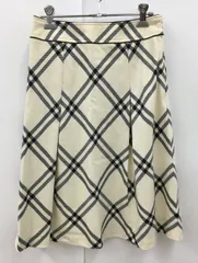 23区 ボックスプリーツスカート 36 チェック アイボリー/ブラック 未使用 2402WR077