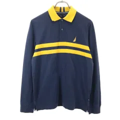 ノーティカ 長袖 ポロシャツ S ネイビー NAUTICA メンズ 古着 【240503】 メール便可