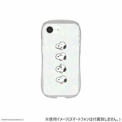 ピーナッツ iPhone16e対応 クリスタルクリアケース スヌーピー SNGG-124B
