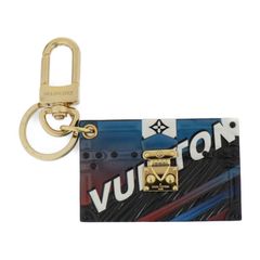 LOUIS VUITTON ルイ ヴィトン 2017年 クルーズコレクション プティット マル キーホルダー MP2021 レザー   ブラック マルチカラー  キーリング バッグチャーム ビトン 【本物保証】