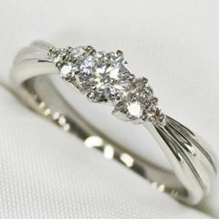 Pt900 ダイヤモンド プラチナ リング 0.406 鑑定書付 7.5号 4g - メルカリ