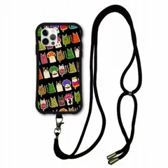 [iPhone15 Pro] スマホショルダー付 スカラー iPhoneSE 第3世代 ケース 耐衝撃 i-coronケース iPhone16 15 14 13 12 11 スマホケース アイフォン 全機種対応 スマホカバー scolar 猫柄 アフロ猫と仲間