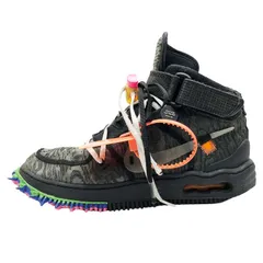 NIKE × OFF-WHITE Air Force 1 Mid "Black" ナイキ × オフホワイト エアフォース1 ミッド "ブラック" スニーカー シューズ 靴 size=8(約26cm) DO6290-001のサムネイル