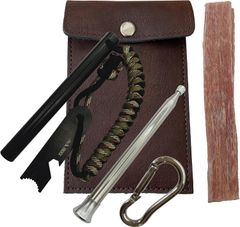 ファイヤースターター 130×13mm 火吹き棒 本革収納ケースセット かっこいい