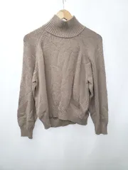 ◇ ⊆ SENSE OF PLACE by URBAN RESEARCH ハイネック 長袖 ニット セーター サイズF モカ レディース E  【1506180008212】