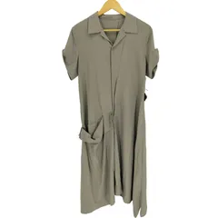 ヨウジヤマモト Yohji Yamamoto 25SS COLLECTIONS Ry SEETING CLOTH R DRAPED SHIRT DRESS レディース JPN：2 のサムネイル