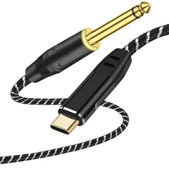【新品】 USB Type-Cギターケーブル、3M 楽器用タイプC - 6.35mmオス変換コード、i-Phone 15、i-Pad Pro、i-Pad Air 5/4、i-Pad 10、Sams-ung S24/S23/S22、Pixel 8/7/6 P 0