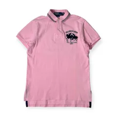 90s Polo by Ralph Lauren ラルフローレン CUSTOM FIT ポニー 刺繍 鹿の子 半袖 ポロシャツ M/ピンク/メンズ/ビンテージ