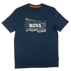 ヒューゴボス タグ付き L 近年 フロントロゴ ストレッチ Tシャツ 