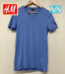 Ｈ＆Ｍ　メンズ　ＶネックＴシャツ（ブルー）XS