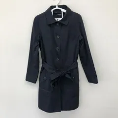 【LAUTREAMONT】ロートレアモン　紺系　40　トレンチコート　ロングコート　無地　シンプル