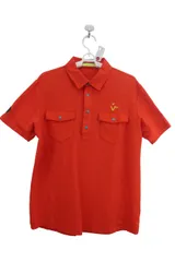 【美品】VIVA HEART(ビバハート) ポロシャツ オレンジ メンズ 50 ゴルフ用品 2506-0179 中古