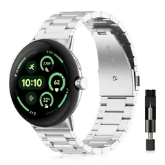 新品　バンド Google Pixel Watch 3 45mm 対応 交換バンド ステンレス製 サイズ調節可能 調整工具付き [SeGinn] ストラップ ビジネス風 肌にやさしい メンズ＆レディース用 交換ベルト 替えベルト コンパチブル Google P