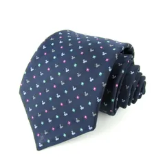 ディズニー ブランドネクタイ 小紋柄 キャラクター柄 ミッキーマウス 未使用品 メンズ ネイビー Disney 【中古】