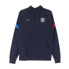 M Nike(ナイキ） ネイビー FCB サッカー ハーフジップアップ フーディー パーカー フード付きTシャツ