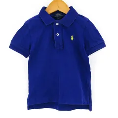 ポロ・ラルフローレン 半袖ポロシャツ 胸元マーク 無地 トップス 95相当 ベビー 男の子用 2T サイズ ブルー POLO RALPH LAUREN 【中古】