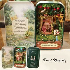 手作りミニチュアハウスキット 缶の中に小さな世界【Forest Rhapsody ～森林協奏曲～】