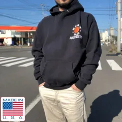 90s USA製 バスケットチーム スウェット パーカー 黒 XL フルーツオブザルーム フーディ トレーナー 大きいサイズ D143-13-0097ZVW