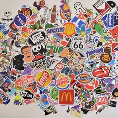 【 普通郵便発送】 くじ引き感覚！ アメリカン ファニー ステッカー アソート１０枚セット デコ シール ステッカーチューン くじ引き 面白 シール ステッカー １０枚セット ※ アメリカ直輸入 ※