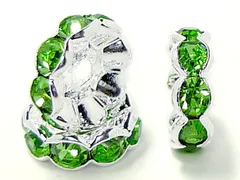 ロンデル 波型(シルバー)(グリーン)(12mm)(100個)