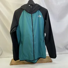 01w-4826 ザ・ノースフェイス THE NORTH FACE  スワローテイル ベントフーディ グリーン×ブラック  サイズL  メンズ   ナイロンジャケット   ナイロン  NP71973  【中古品】