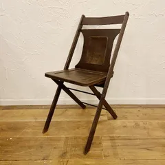 アメリカ ヴィンテージ フォールディングチェアチェア 20’s 30’s 折りたたみ アイアン インダストリアル 椅子 アメリカン 【B3182】