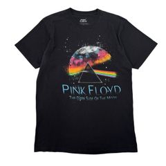 Mサイズ 古着 PINK FLOYD ピンクフロイド 公式 Tシャツ THE DARK SIDE OF THE MOON バンド ロック 黒 ブラック