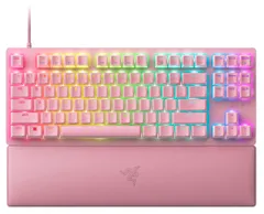 Razer レイザー Huntsman V2 Tenkeyless Linear Optical Switch Quartz Pink テンキーレス ゲーミングキーボード 第2世代リニア 静音 8000Hzポーリングレート ラベルが色あせないダブルショット