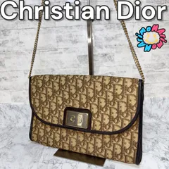 クリスチャンディオール トロッター ロゴ金具 チェーン ショルダーバッグ
