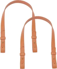 WADORN 2個 レザーショルダーバッグストラップ 調節可能な ストラップの交換 ハンドバッグストラップベルト( 茶色)