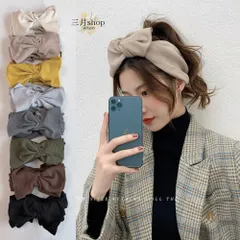 全8色　リブ素材の幅広　ヘアターバン　hb01