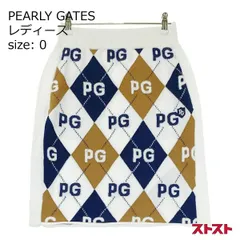 PEARLY GATES パーリーゲイツ ニットスカート 総柄 ホワイト系 0 [240101132889]#