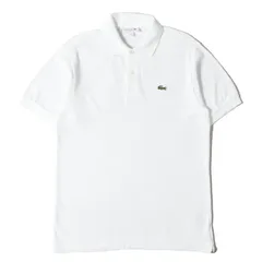 【美品】LACOSTE ラコステ ポロシャツ サイズ:US S / ワンポイント ワニ ワッペン 刺繍 ピケ ポロシャツ (L1212AL) / CLASSIC FIT / MADE IN JAPAN / ホワイト 白 / トップス 半袖【メンズ】【中古】