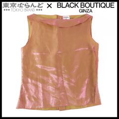 シャネル CHANEL ノースリーブ カットソー 99P P13359V07516 イリデセント リネン ナイロン バックボタン 36 トップス レディース 101797565