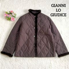 52-49 ー大特価ー 美品★大きいサイズ  【ジャンニロジュディチェ】 GIANNI LO GIUDICE レディース ミンクファー ジャケット コート （XL） 春秋 ブラウン 日本製 ノーカラー