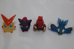 指人形 クリアverのみ 4体セット グラードン カイオーガ ビクティニ ゾロア ポケモンキッズ ソフビ人形 フィギュア ポケモン クリア まとめ売り 現品