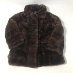 デミバフミンク大きいサイズブラウンフレアシルエット丈105cm XL
