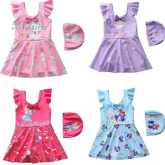 子供水着 オールインワン ジュニア 100~150CM 全4デザイン キリン 子ども用 熊 プリンセス フリ 女の子 水着 ラッシュガード 水着 みずぎ BEAR スクール水着  vii3w541758