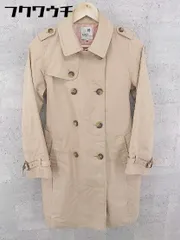 ◇ ◎ earth music&ecology アース ミュージック＆エコロジー ベルト付き 長袖 トレンチコート サイズM ベージュ レディース 【中古】 【1002802346170】