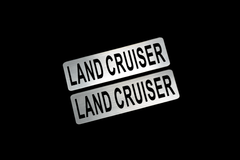 EE-518-2 LAND CRUISER 銀黒 アクリル2層 ステッカー トヨタ ランドクルーザー 40 60 70 100 250 70 300 80 200 前期 後期 モデリスタ 2枚1セット