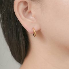 ピアス レディース 金属アレルギー対応 つけっぱなしOK ステンレス サージカル 錆びにくい シンプル フープ クレセントムーン 三日月 メタル ブランド LUPIS ルピス st0089