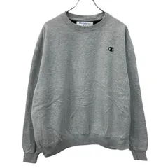 Champion 無地 スウェット トレーナー XL ライトグレー チャンピオン 裏起毛 ワンポイントロゴ刺繍 古着卸 アメリカ仕入 a709-5080