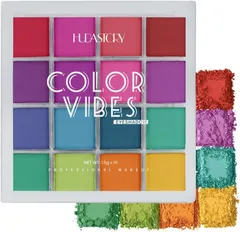 【迅速発送】夢幻の16色アイシャドウパレット - 長持ち防水高発色 パール＆マット 簡単に塗れる自然なぼかし デイリー＆パーティーメイクに最適(1905#レインボープレート)