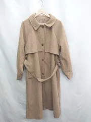 ■ ⊇ CLASSICALELF ウエスト紐付き 長袖 コート サイズL ライトブラウン系 レディース E  【1502180075544】