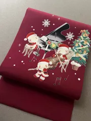 希少⭐︎名古屋帯 サンタとトナカイ クリスマス 希少⭐︎名古屋帯 サンタとトナカイ クリスマス 2025年最新
